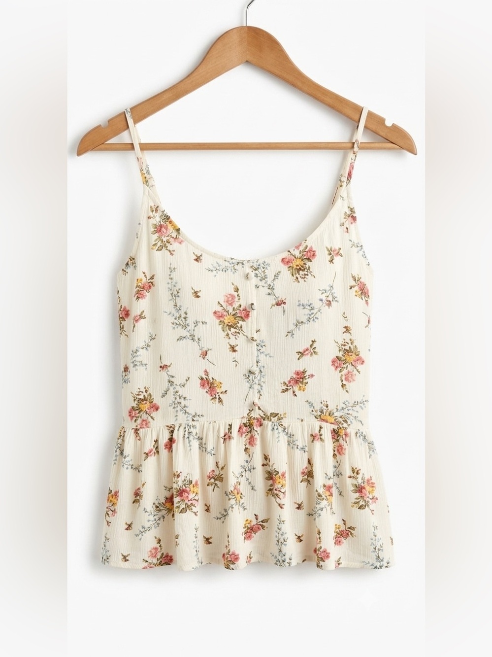 Kismet Floral Praire Peplum Tank MEDIUM